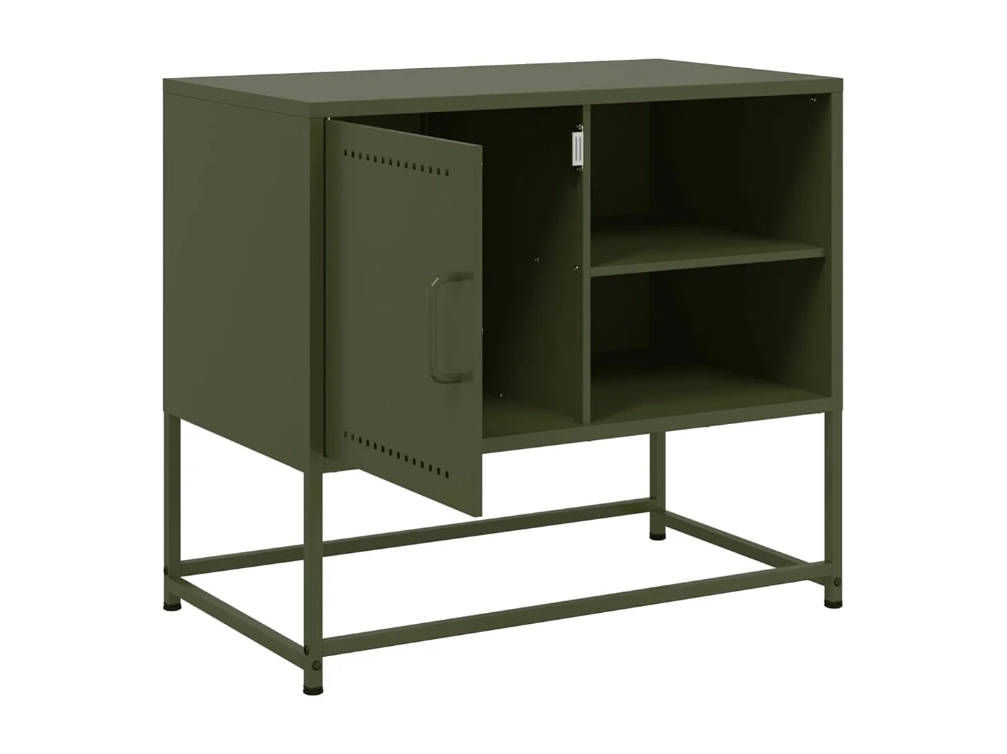 Lysri  Meuble TV jaune moutarde 100,5x39x60,5 cm acier