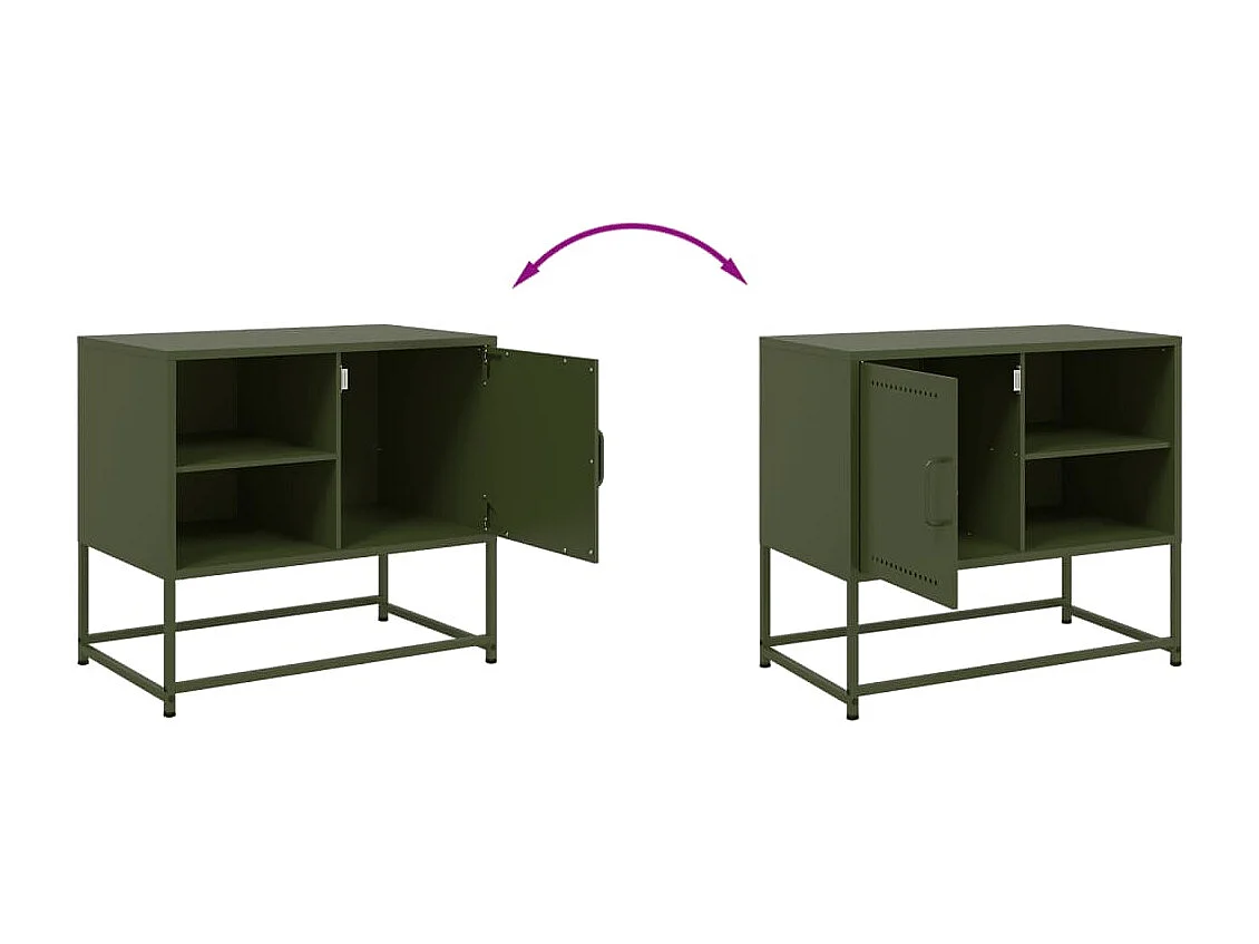 Lysri  Tv-meubel 100,5x39x60,5 cm staal mosterdgeel