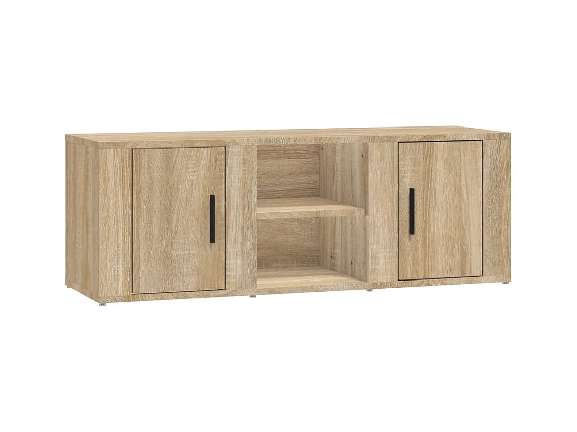 Hidran  Meuble TV Chêne sonoma 100x31,5x35 cm Bois d'ingénierie
