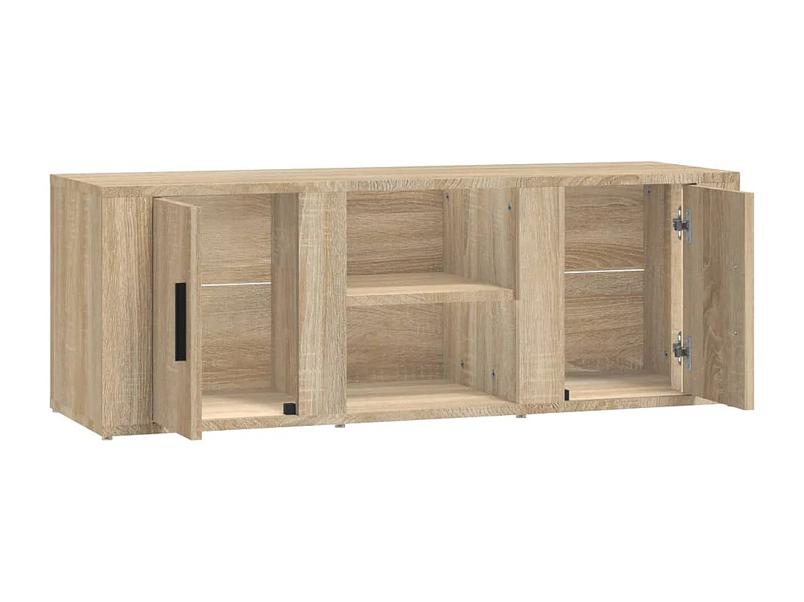 Hidran  Meuble TV Chêne sonoma 100x31,5x35 cm Bois d'ingénierie