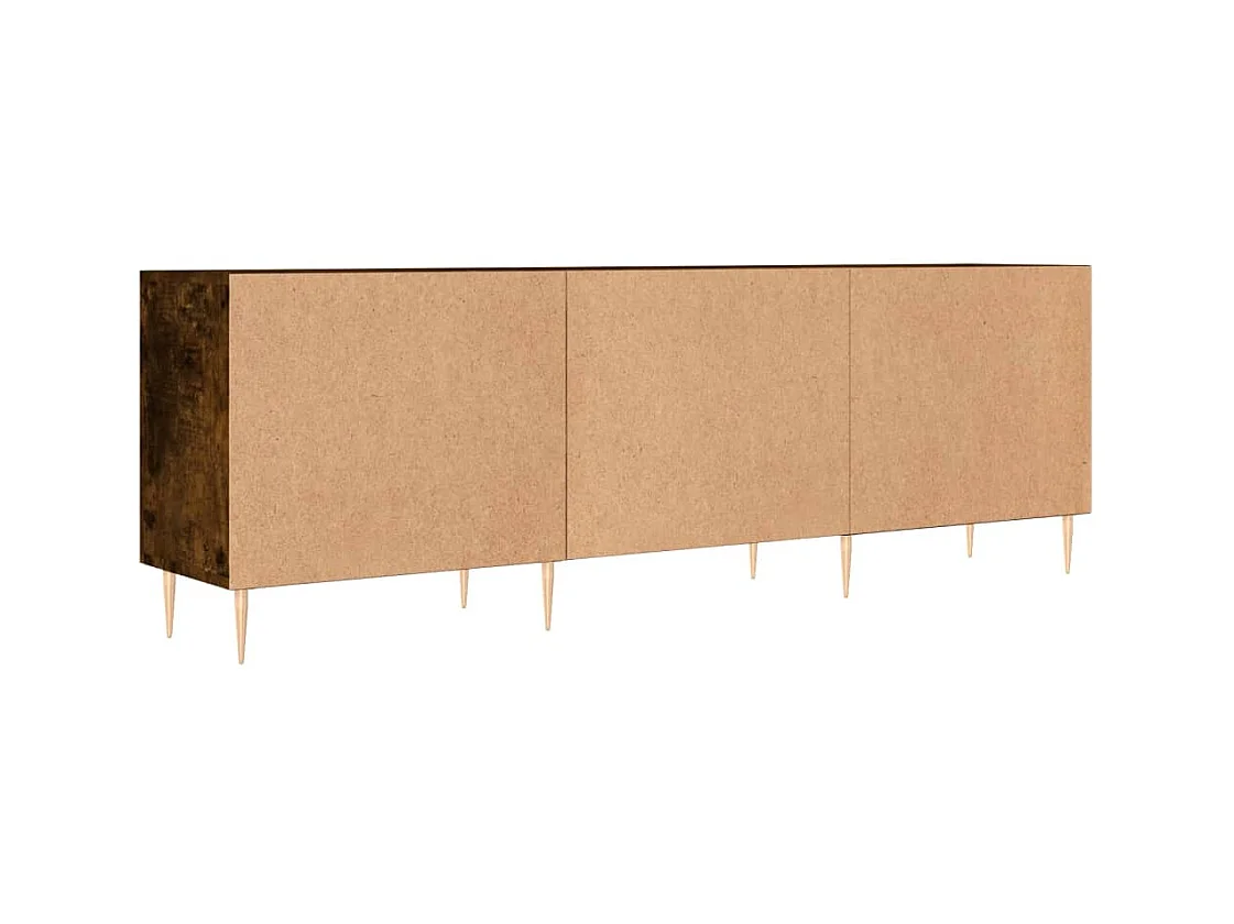 Hermanni  Meuble TV chêne fumé 150x30x50 cm bois d'ingénierie