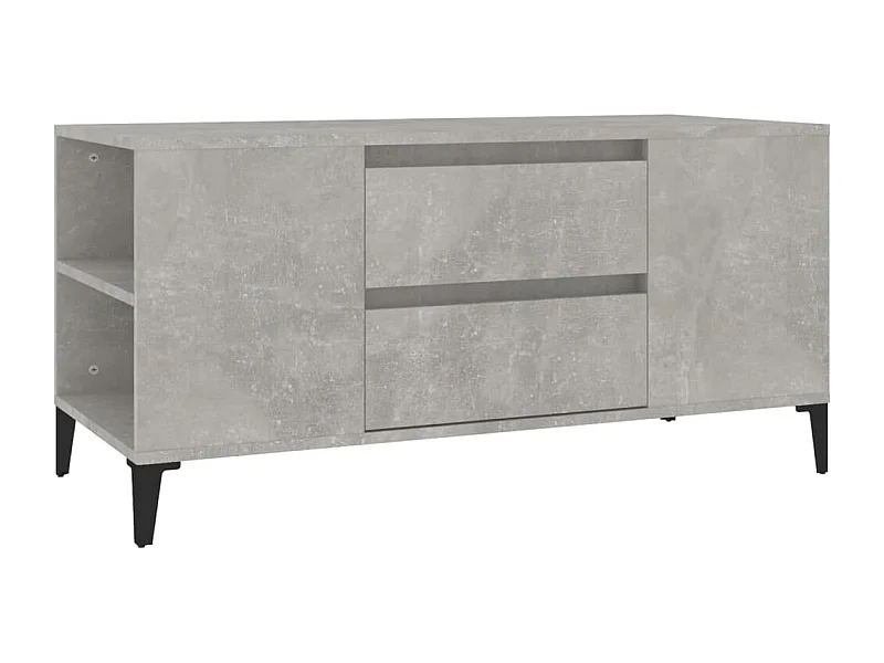 Hermiston  Meuble TV Gris béton 102x44,5x50 cm Bois d'ingénierie