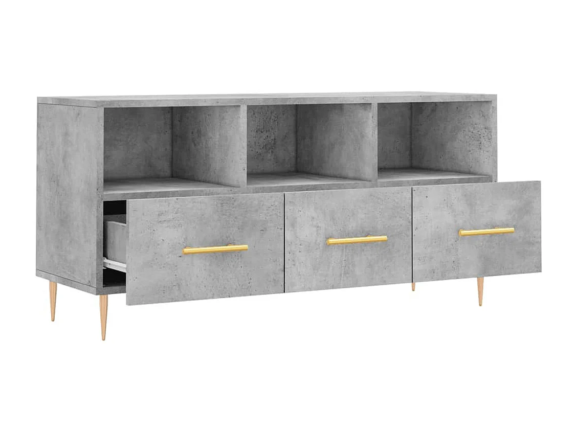 Bishopstown  Mueble de TV madera de ingeniería gris hormigón 102x36x50 cm