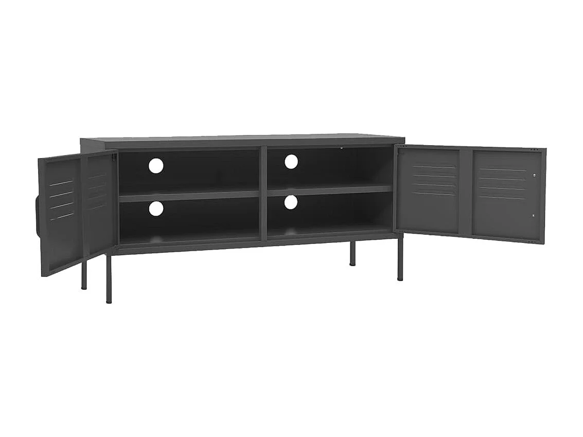 Drøbak  Mueble para TV de acero gris antracita 105x35x50 cm
