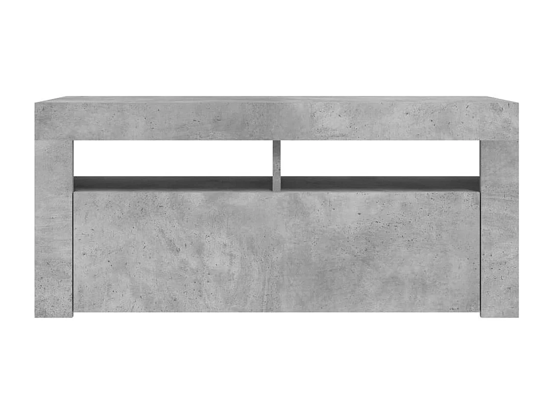 Kristineberg  Mueble de TV con luces LED gris hormigón 90x35x40 cm