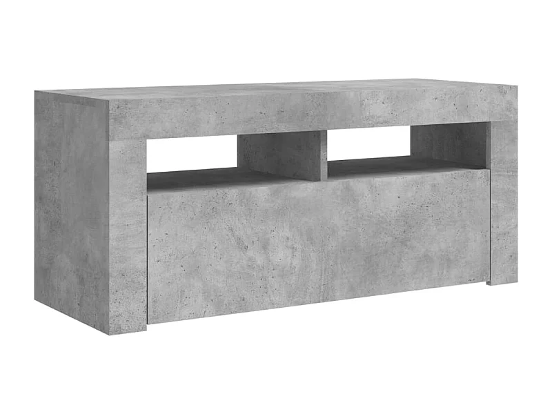 Kristineberg  Mueble de TV con luces LED gris hormigón 90x35x40 cm