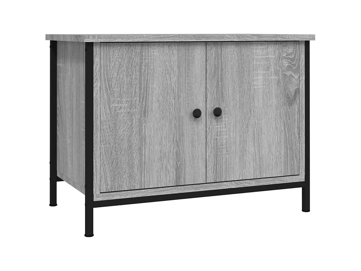 Ballyknockan  Meuble TV avec portes sonoma gris 60x35x45 cm bois d'ingénierie