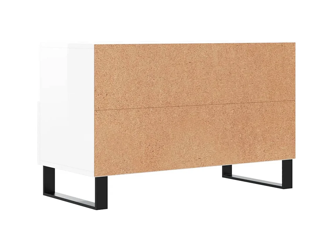 Sigil  Tv-meubel 80x36x50 cm bewerkt hout hoogglans wit