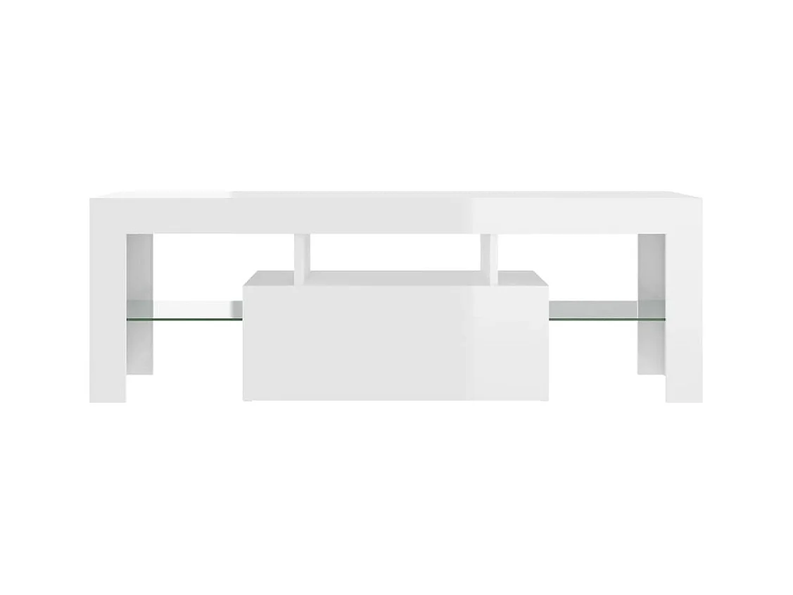 Aiden  Tv-meubel met LED-verlichting 120x35x40 cm hoogglans wit