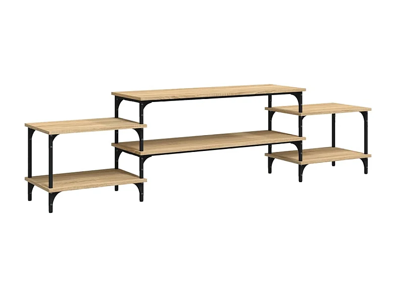 Rebecq  Meuble TV chêne sonoma 197x35x52 cm bois d'ingénierie