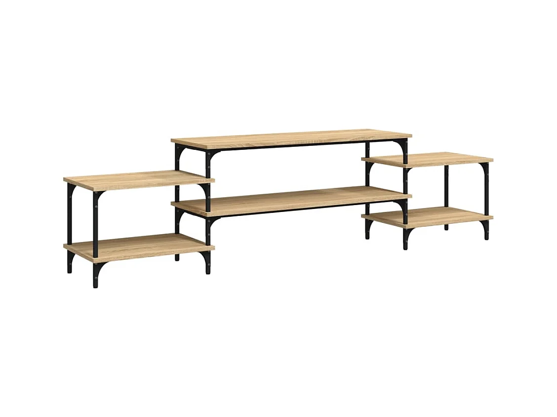 Rebecq  Meuble TV chêne sonoma 197x35x52 cm bois d'ingénierie