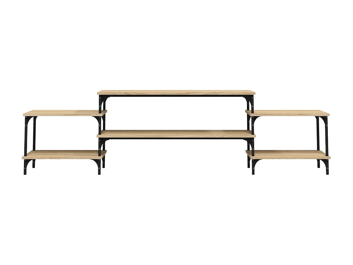 Rebecq  Meuble TV chêne sonoma 197x35x52 cm bois d'ingénierie
