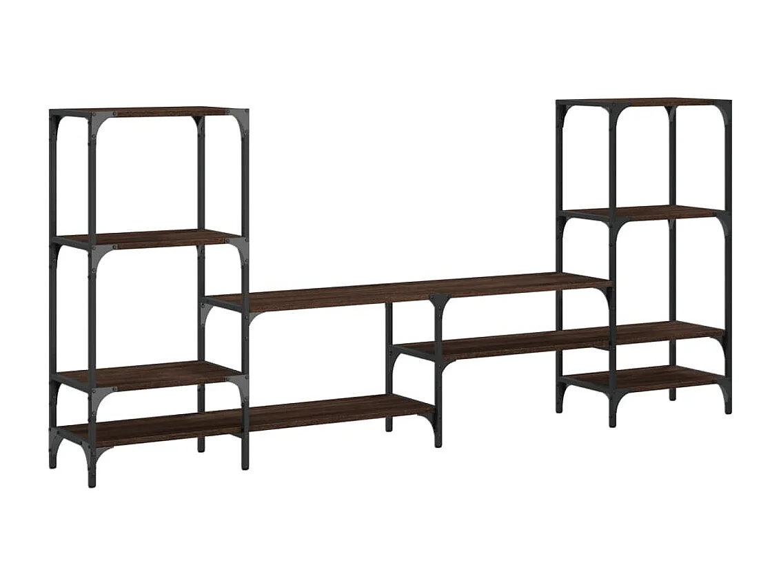 Cilyra  Meuble TV chêne marron 206,5x28,5x95 cm bois d'ingénierie