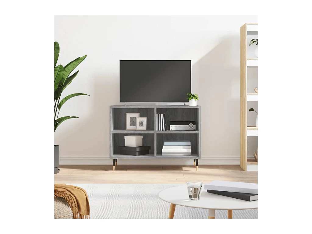 Udir  Tv-meubel 69,5x30x50 cm bewerkt hout grijs sonoma eikenkleurig