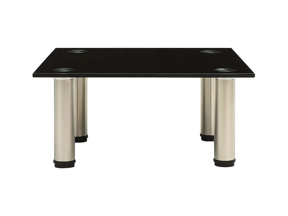 Élie  Meuble TV Noir 40x35x17 cm Verre trempé