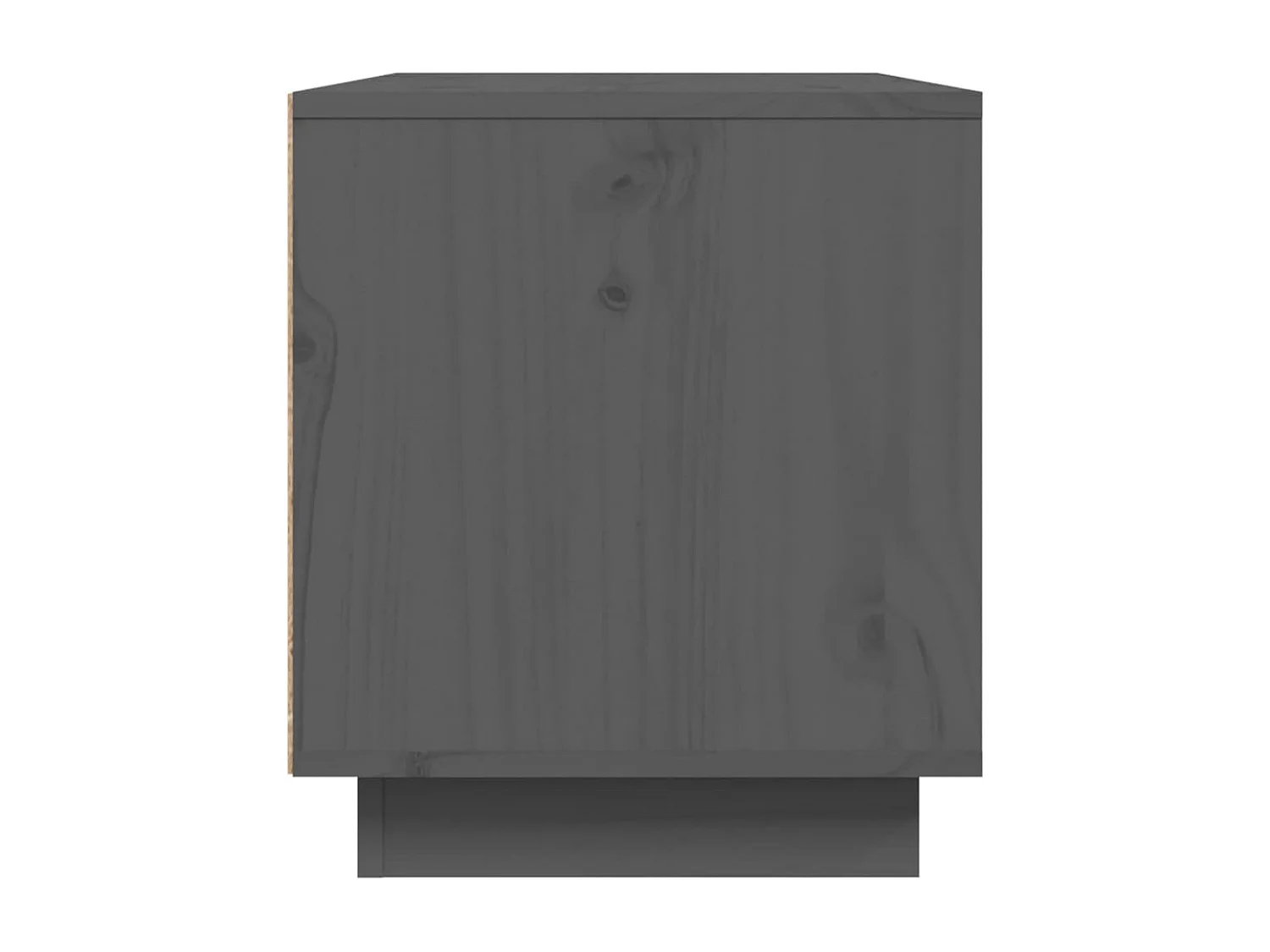 Harry Dean  Mueble de TV madera maciza de pino gris 80x35x40,5 cm