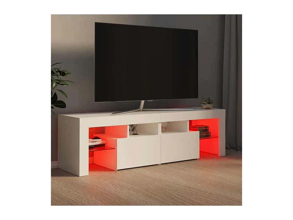 Hayo  Tv-meubel met LED-verlichting 140x36,5x40 cm wit
