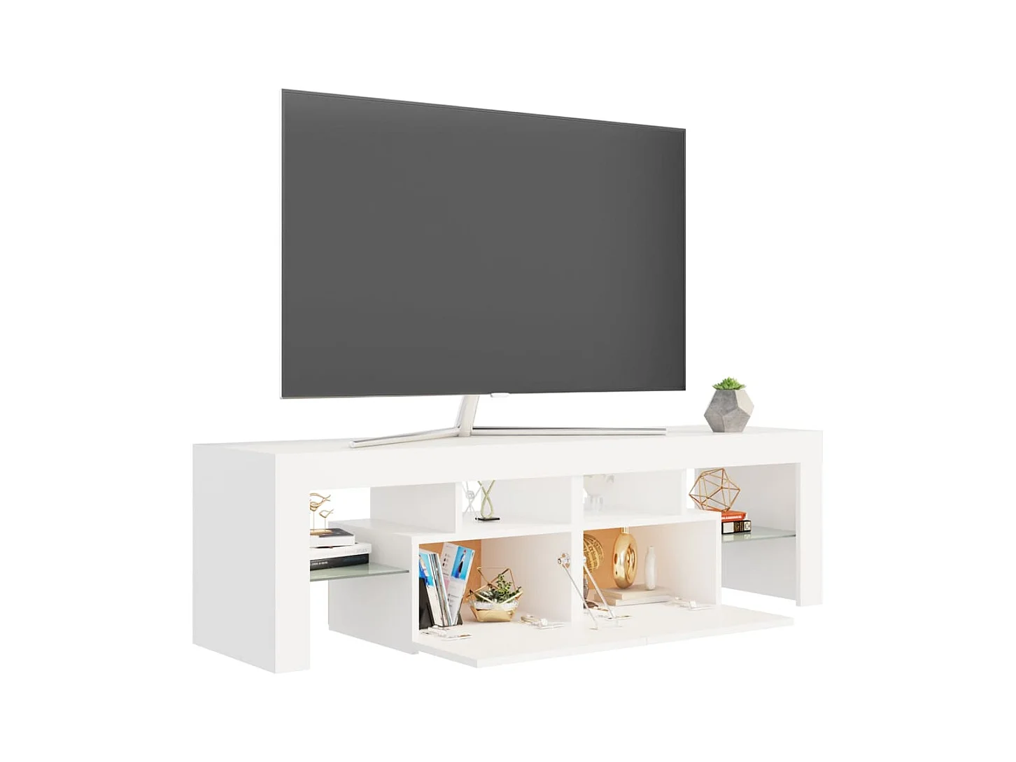 Hayo  Tv-meubel met LED-verlichting 140x36,5x40 cm wit