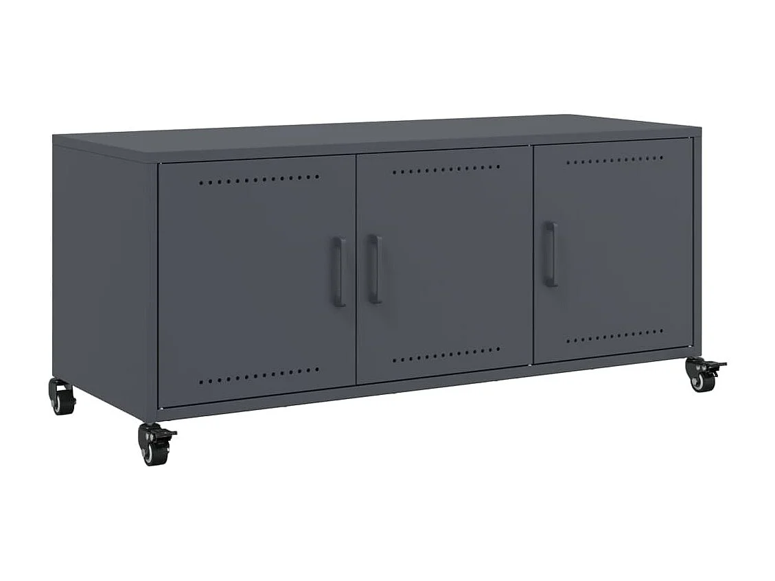 Tours  Mueble de TV acero gris antracita 100,5x39x43,5 cm