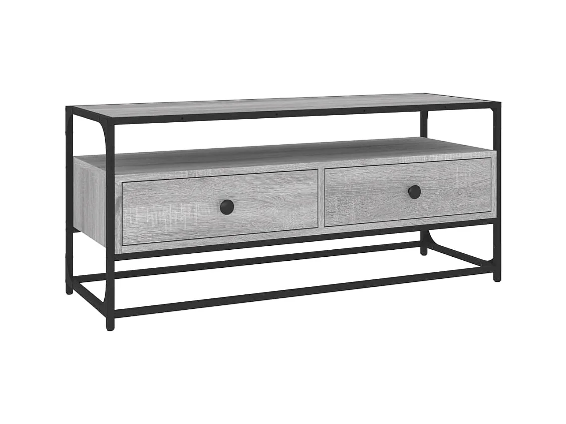 Bralir  Tv-meubel 100x35x45 cm bewerkt hout grijs sonoma eikenkleurig