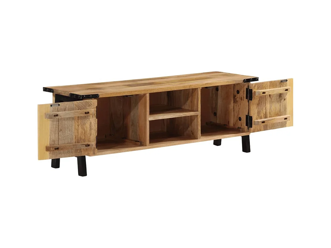 Garden Furniture -  Meuble TV 110x35x40 cm bois massif de manguier