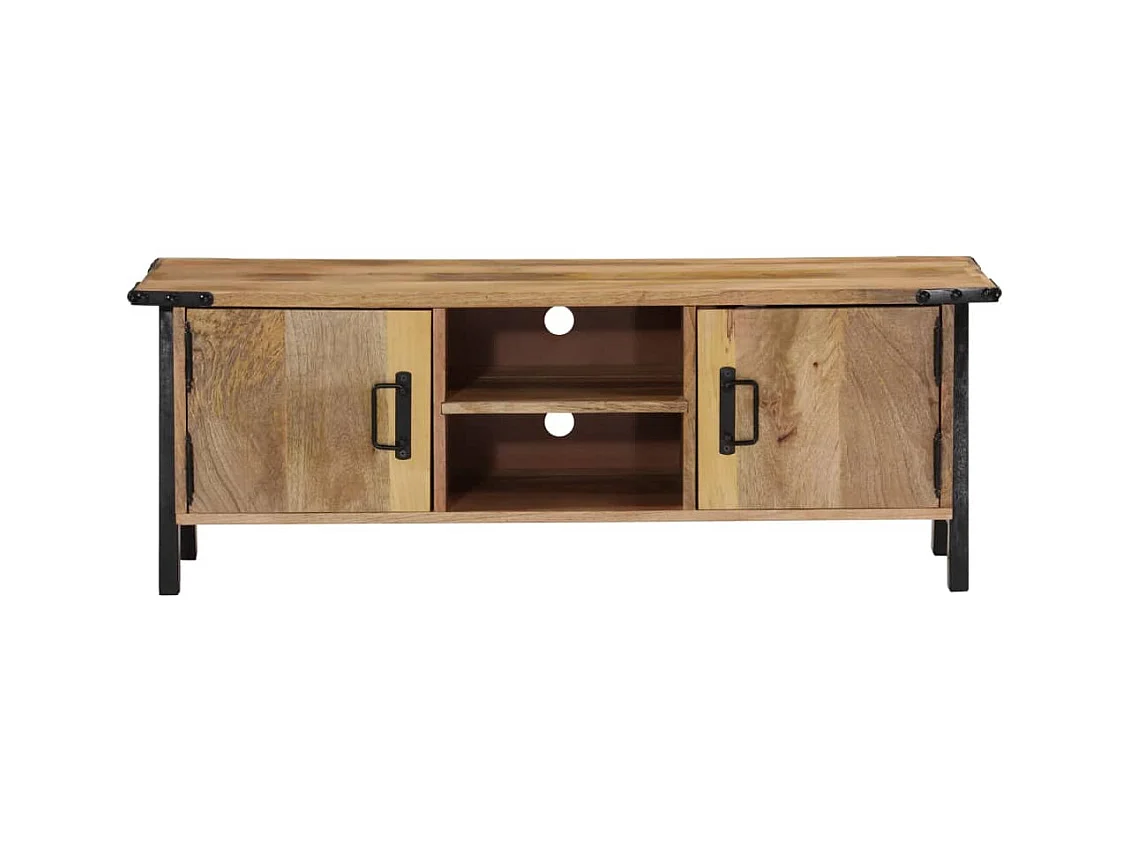 Garden Furniture -  Meuble TV 110x35x40 cm bois massif de manguier