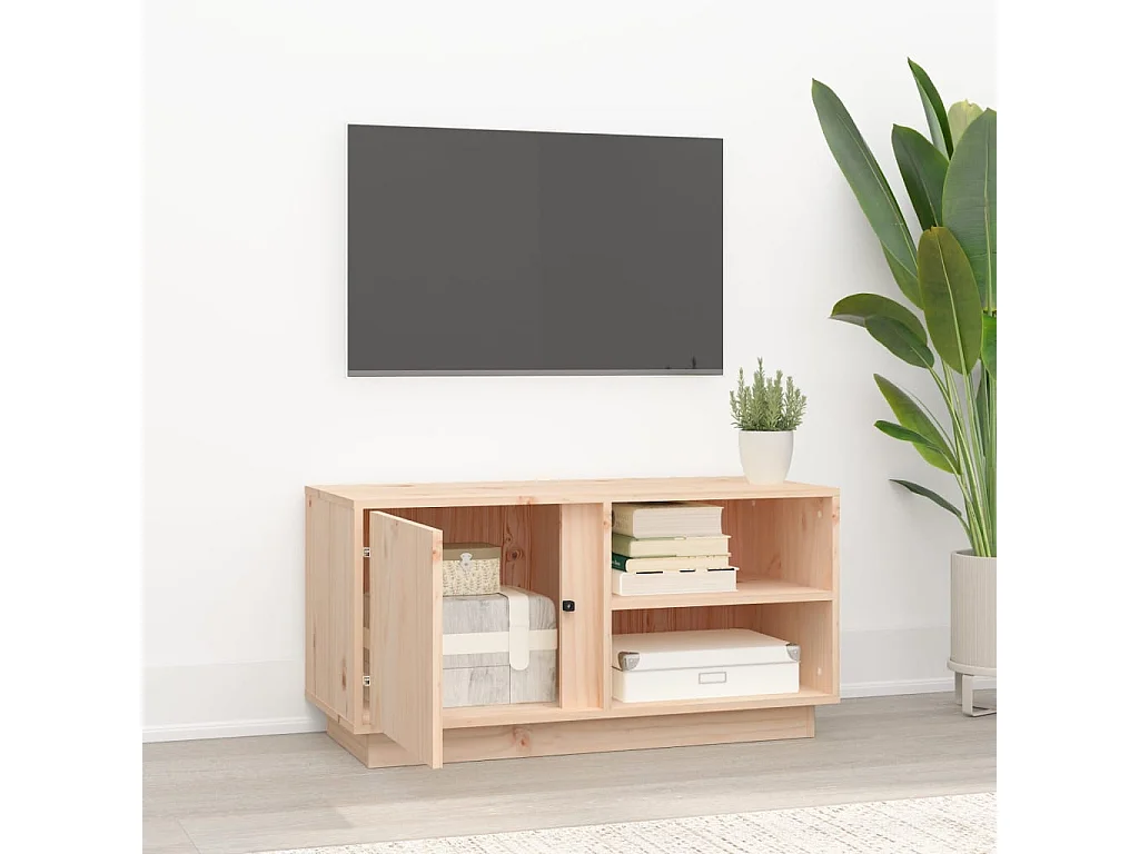 Anne-Suzanne  Meuble TV 80x35x40,5 cm Bois de pin massif