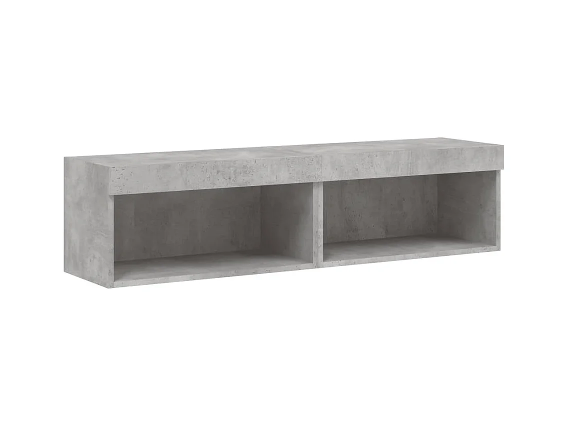 Mano  Meubles TV avec lumières LED 2 pcs gris béton 60x30x30 cm