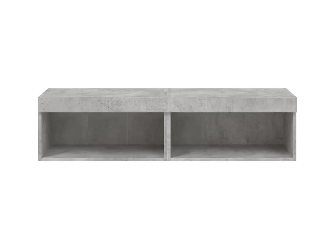 Mano  Meubles TV avec lumières LED 2 pcs gris béton 60x30x30 cm