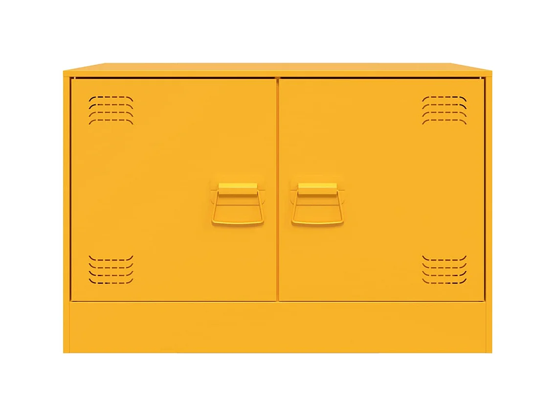 Castlerea  Meubles TV 2 pcs jaune moutarde 67x39x44 cm acier