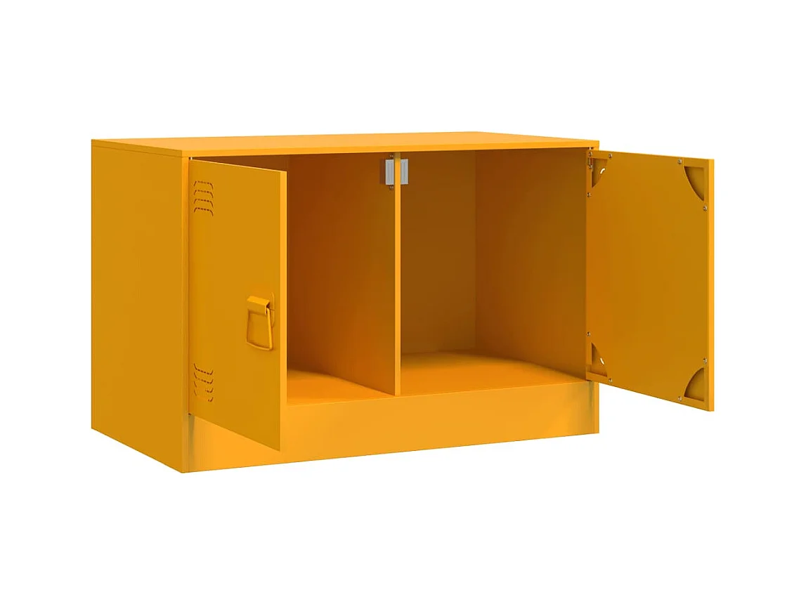 Castlerea  Meubles TV 2 pcs jaune moutarde 67x39x44 cm acier