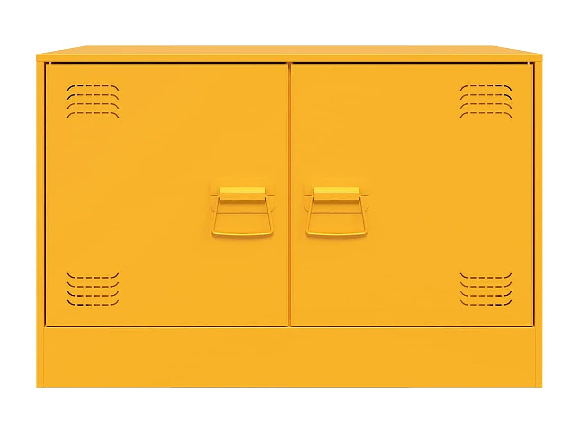 Castlerea  Muebles para TV 2 unidades acero amarillo mostaza 67x39x44 cm