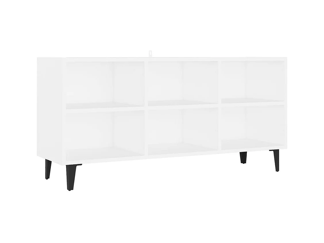 Eadestown  Meuble TV avec pieds en métal Blanc 103,5x30x50 cm