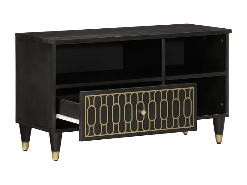 Garden Furniture -  Meuble TV 80x33x46 cm bois massif de manguier