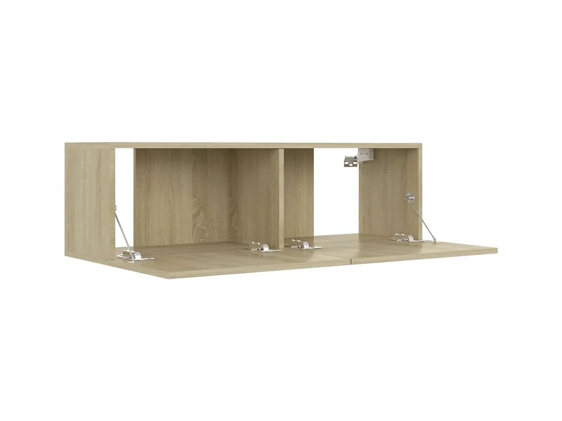 Mitchel  Meuble TV Chêne sonoma 100x30x30 cm Bois d’ingénierie