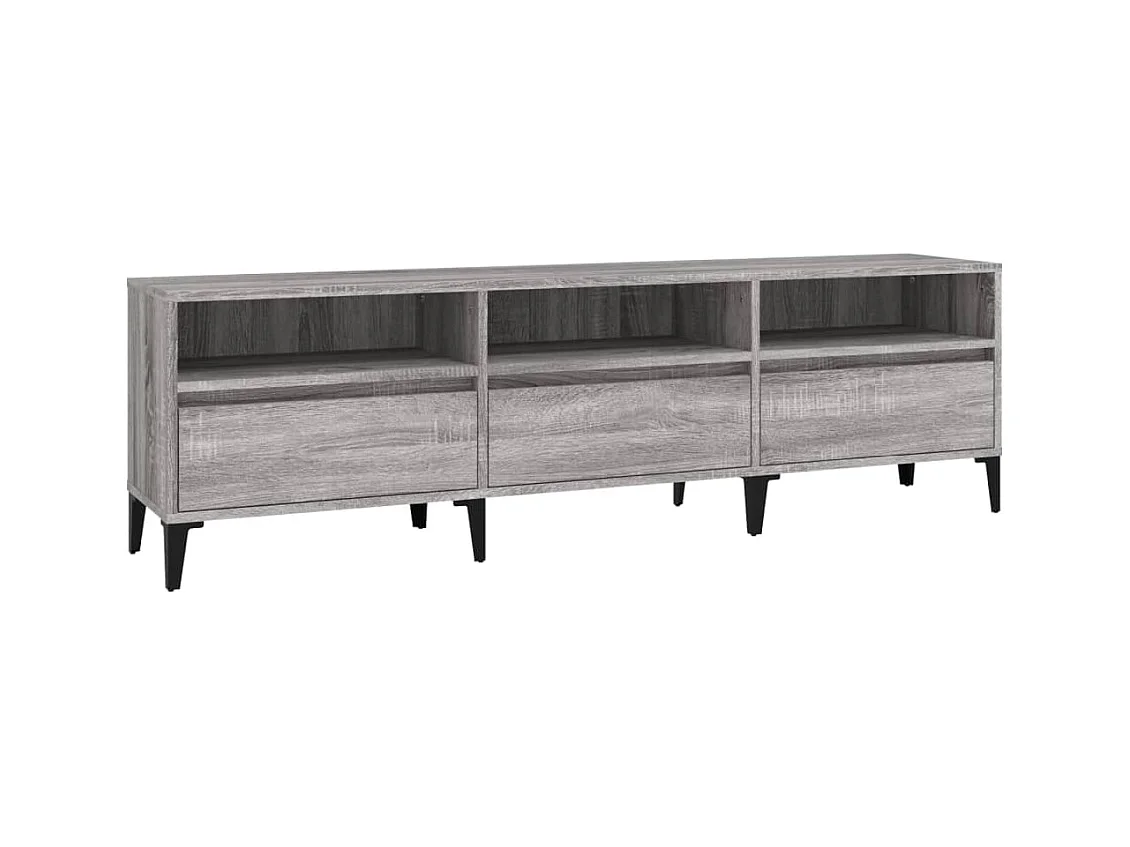 Simon-Pierre  Meuble TV sonoma gris 150x30x44,5 cm bois d'ingénierie