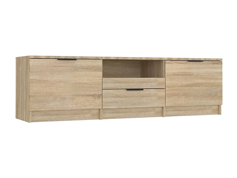 Waldor  Meuble TV Chêne Sonoma 140x35x40 cm Bois d'ingénierie