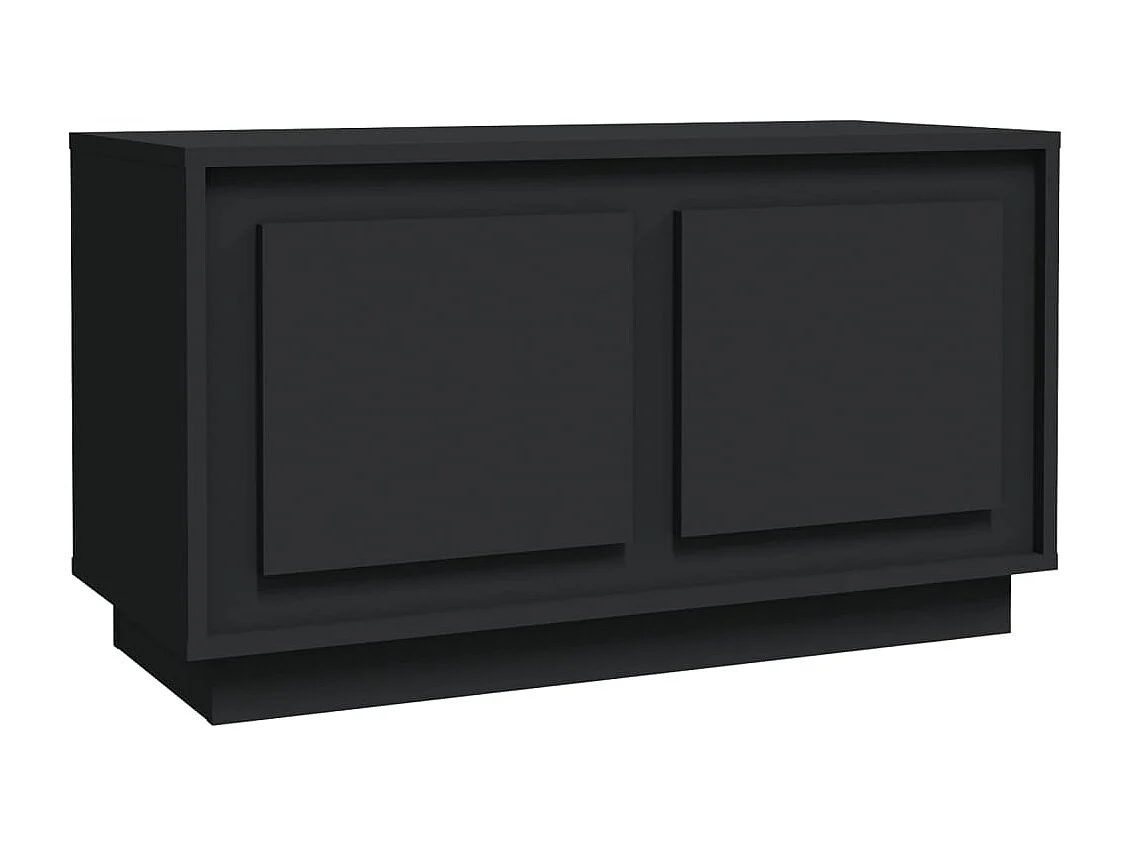 Elendra  Meuble TV noir 80x35x45 cm bois d'ingénierie