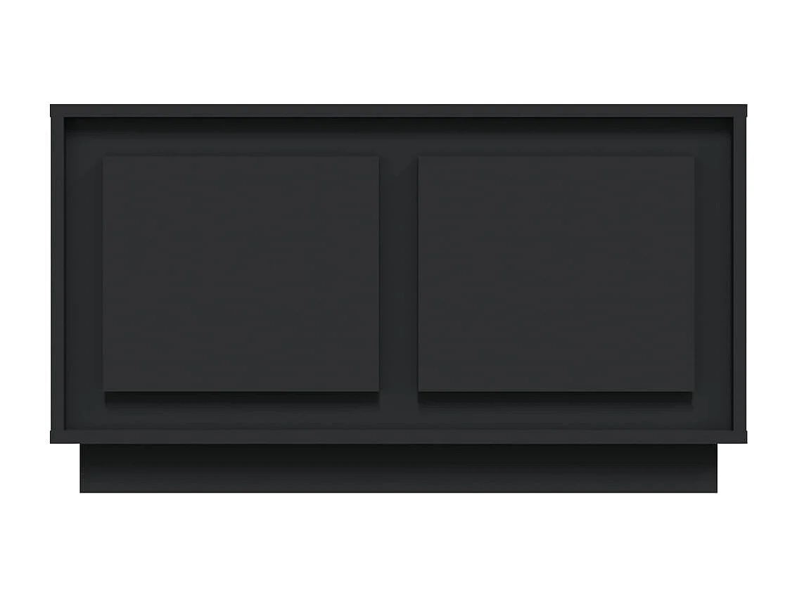 Elendra  Meuble TV noir 80x35x45 cm bois d'ingénierie