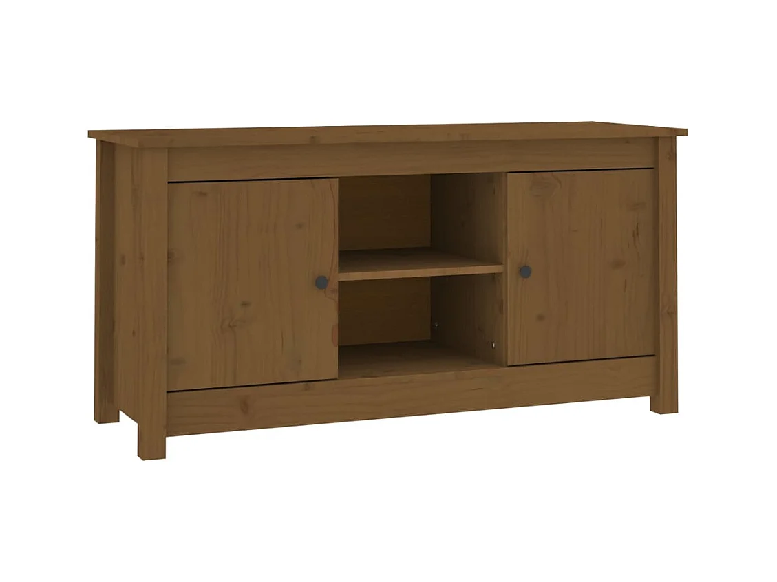 Mandy  Meuble TV Marron miel 103x36,5x52 cm Bois de pin massif