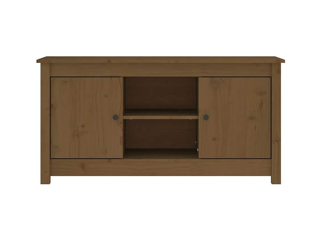 Mandy  Meuble TV Marron miel 103x36,5x52 cm Bois de pin massif