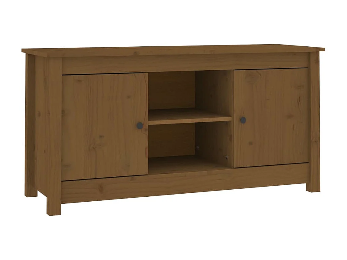 Mandy  Meuble TV Marron miel 103x36,5x52 cm Bois de pin massif