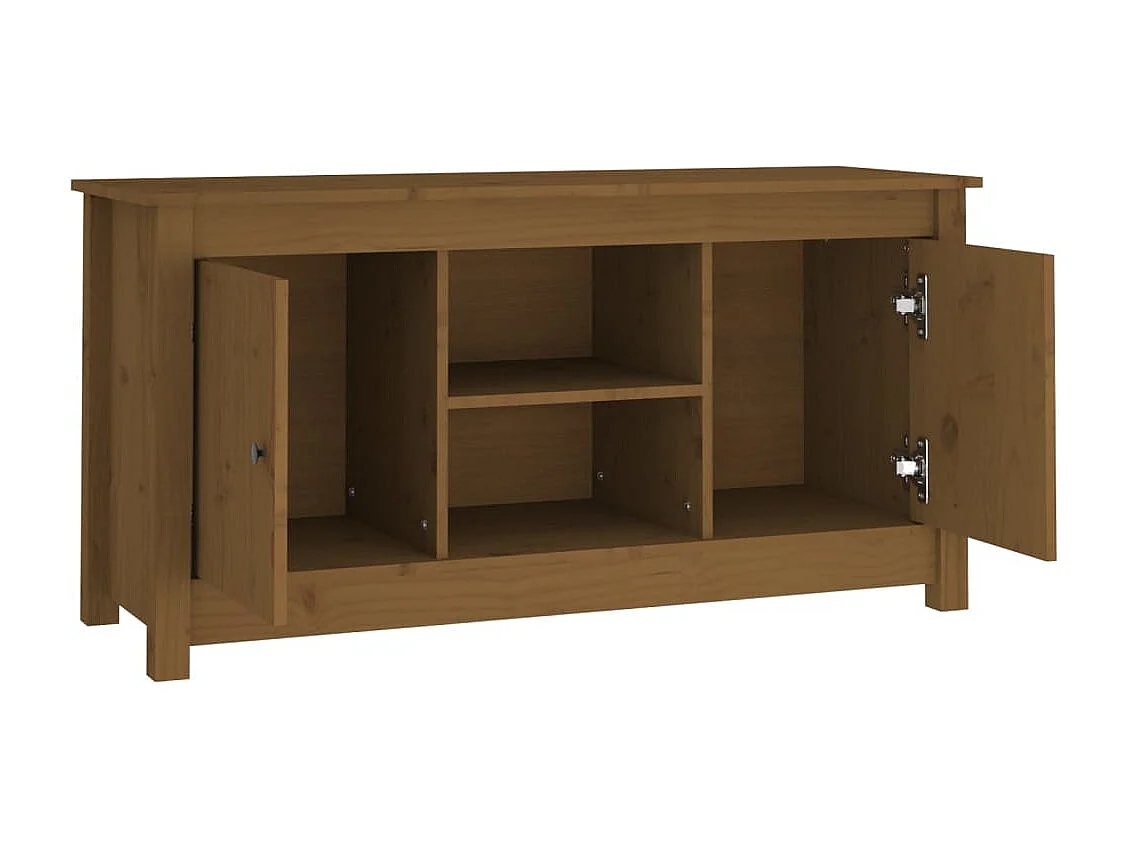 Mandy  Meuble TV Marron miel 103x36,5x52 cm Bois de pin massif