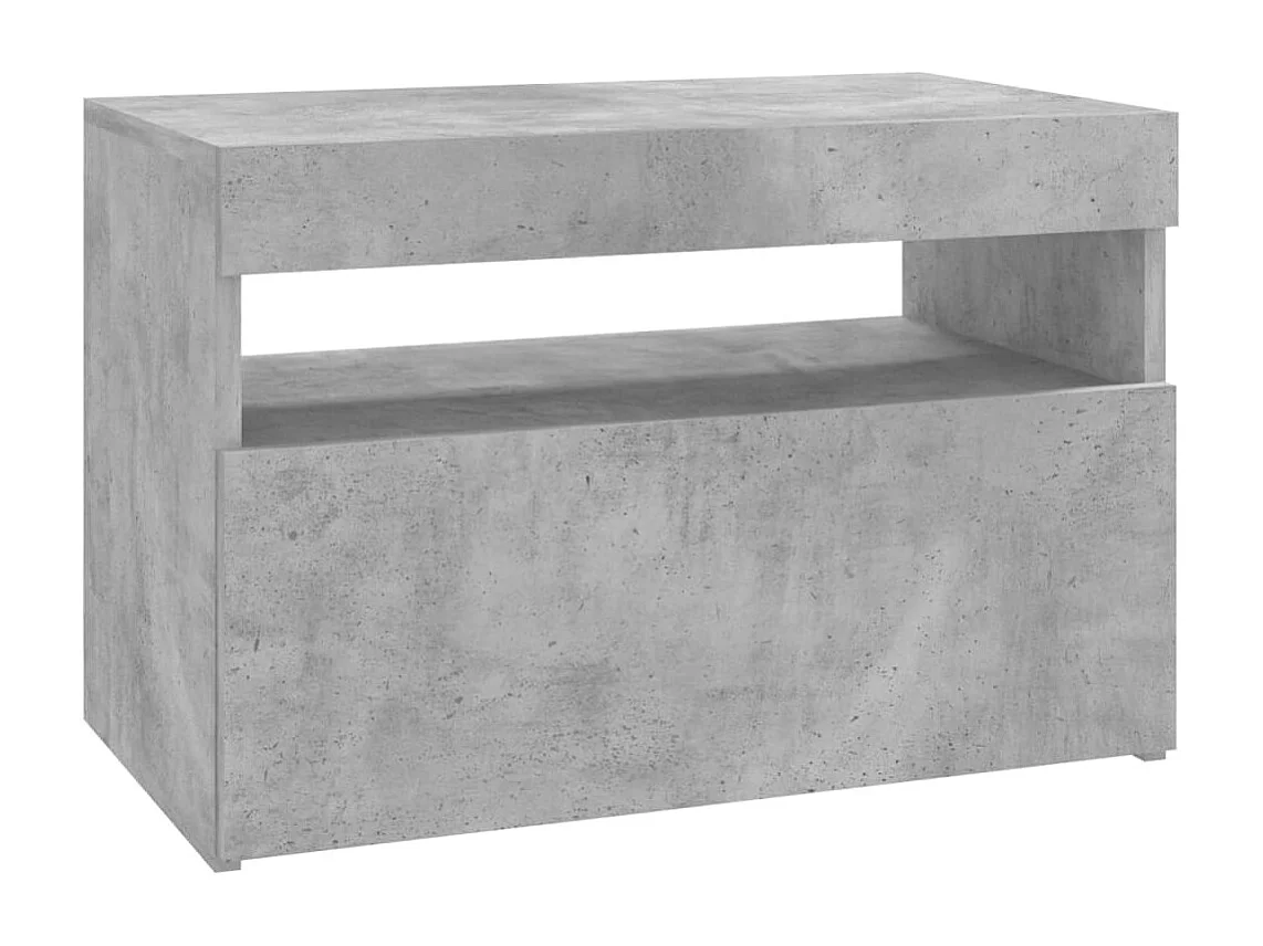 Ilion  Mueble de TV con luces LED gris hormigón 60x35x40 cm