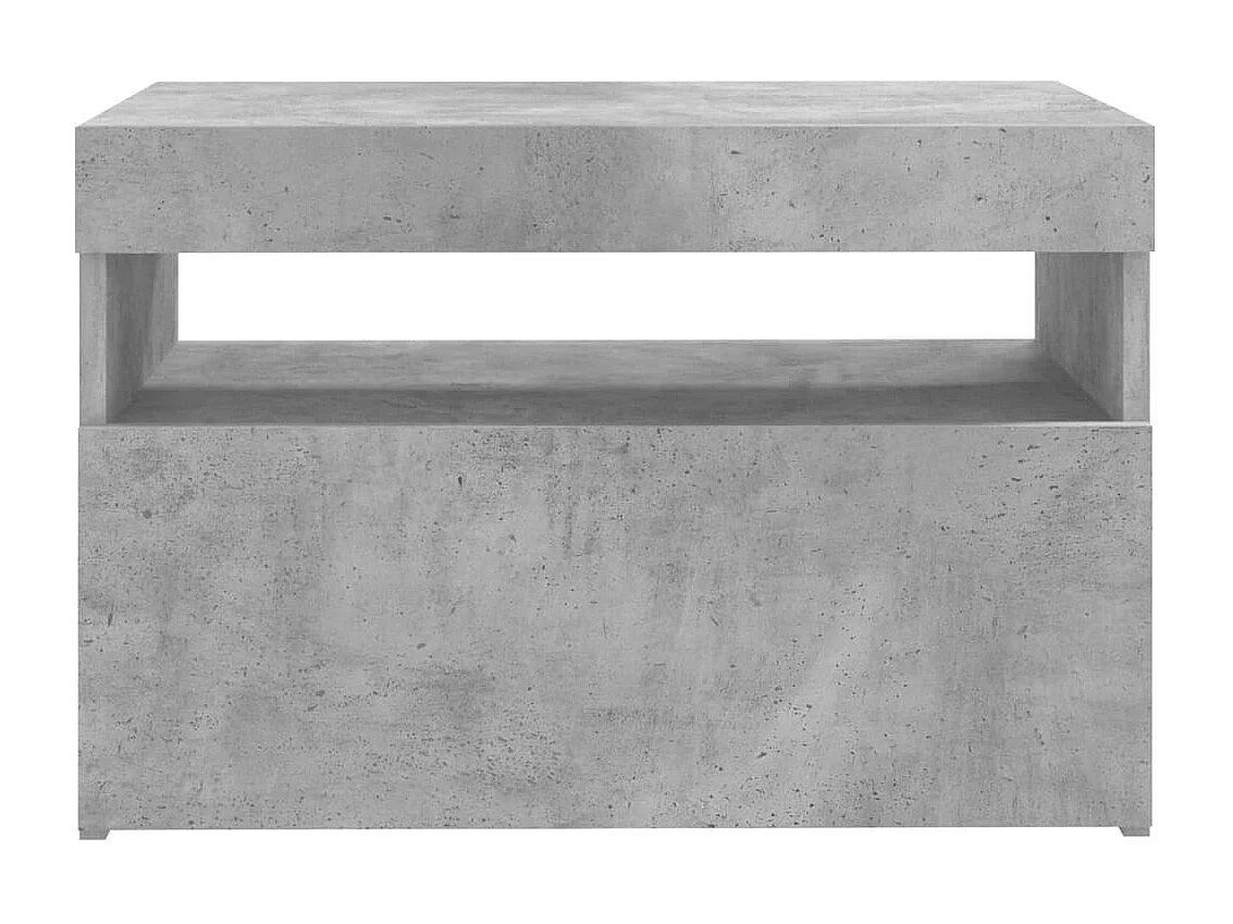 Ilion  Mueble de TV con luces LED gris hormigón 60x35x40 cm