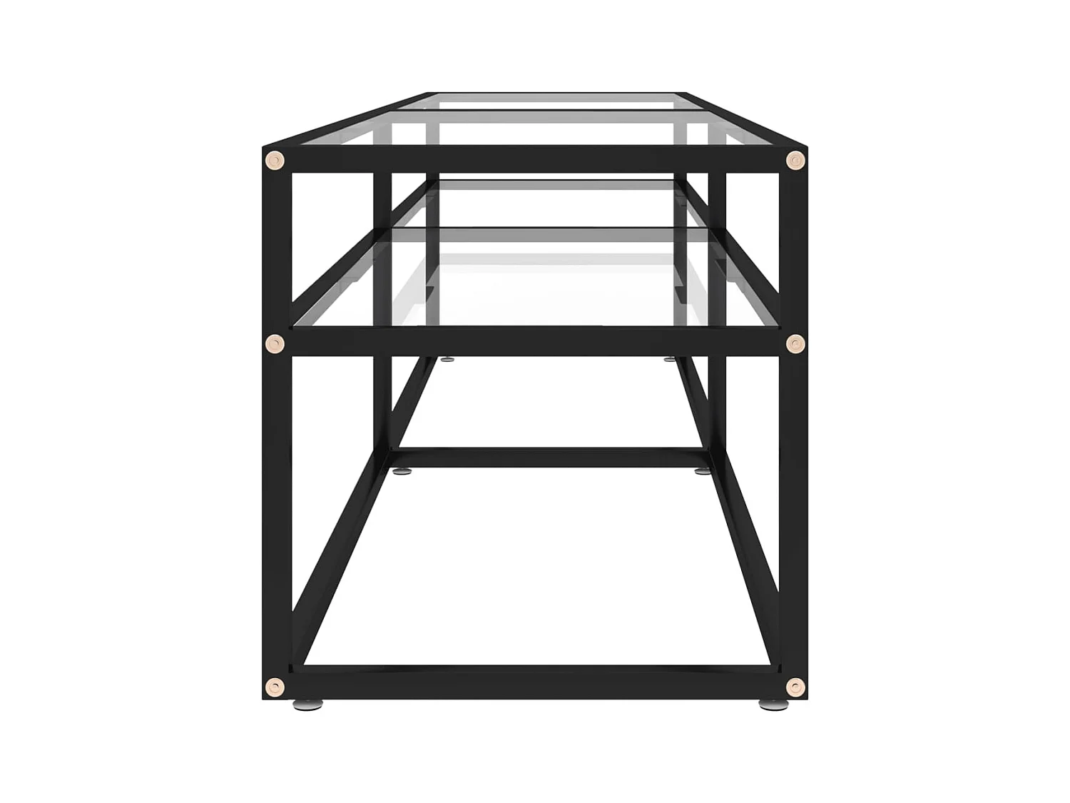 Ballypatrick  Meuble TV transparent 160x40x40,5 cm verre trempé