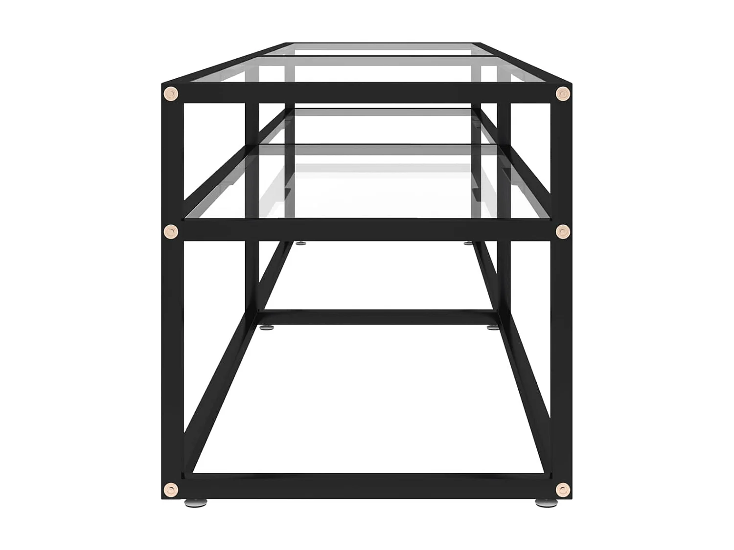 Ballypatrick  Tv-meubel 160x40x40,5 cm gehard glas transparant