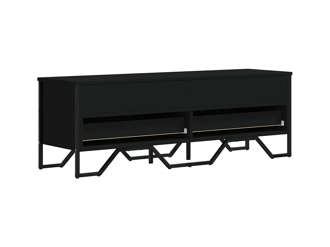 Henri-Jean  Meuble TV noir 122x34x41 cm bois d'ingénierie