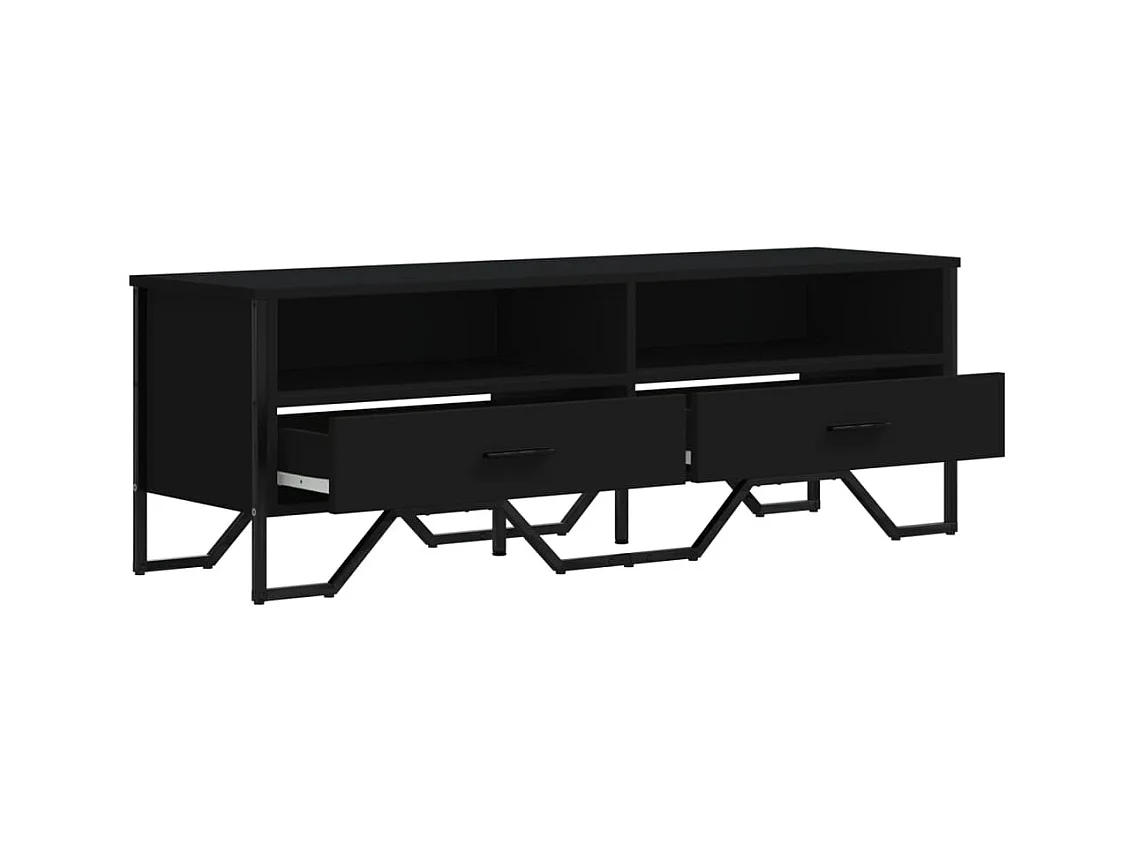 Henri-Jean  Meuble TV noir 122x34x41 cm bois d'ingénierie