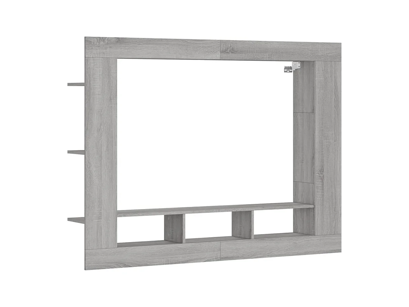 Mykdal  Meuble TV sonoma gris 152x22x113 cm bois d'ingénierie